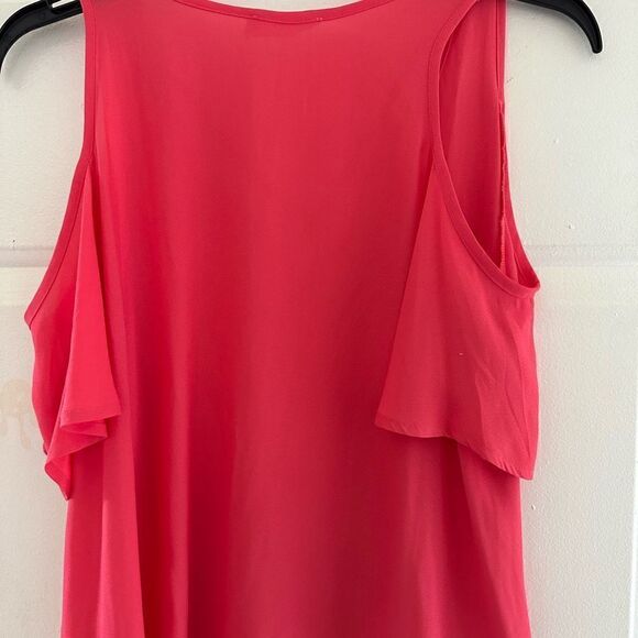 2/$15 Hot pink cold shoulder blouse - Picture 3 of 3